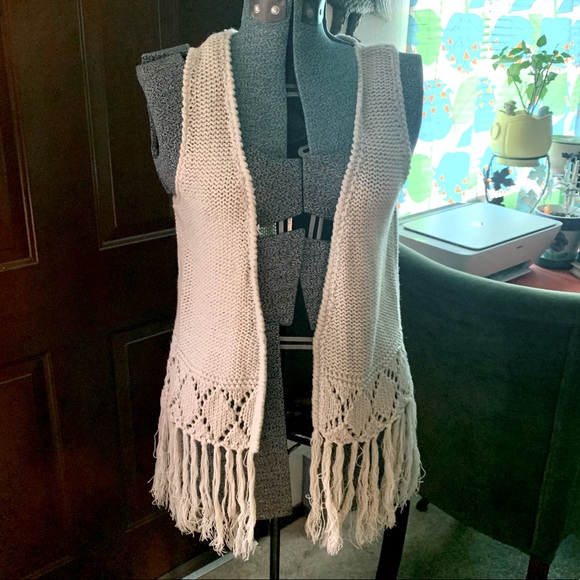 Size S L.A. Hearts boho fringe vest - Picture 1 of 7